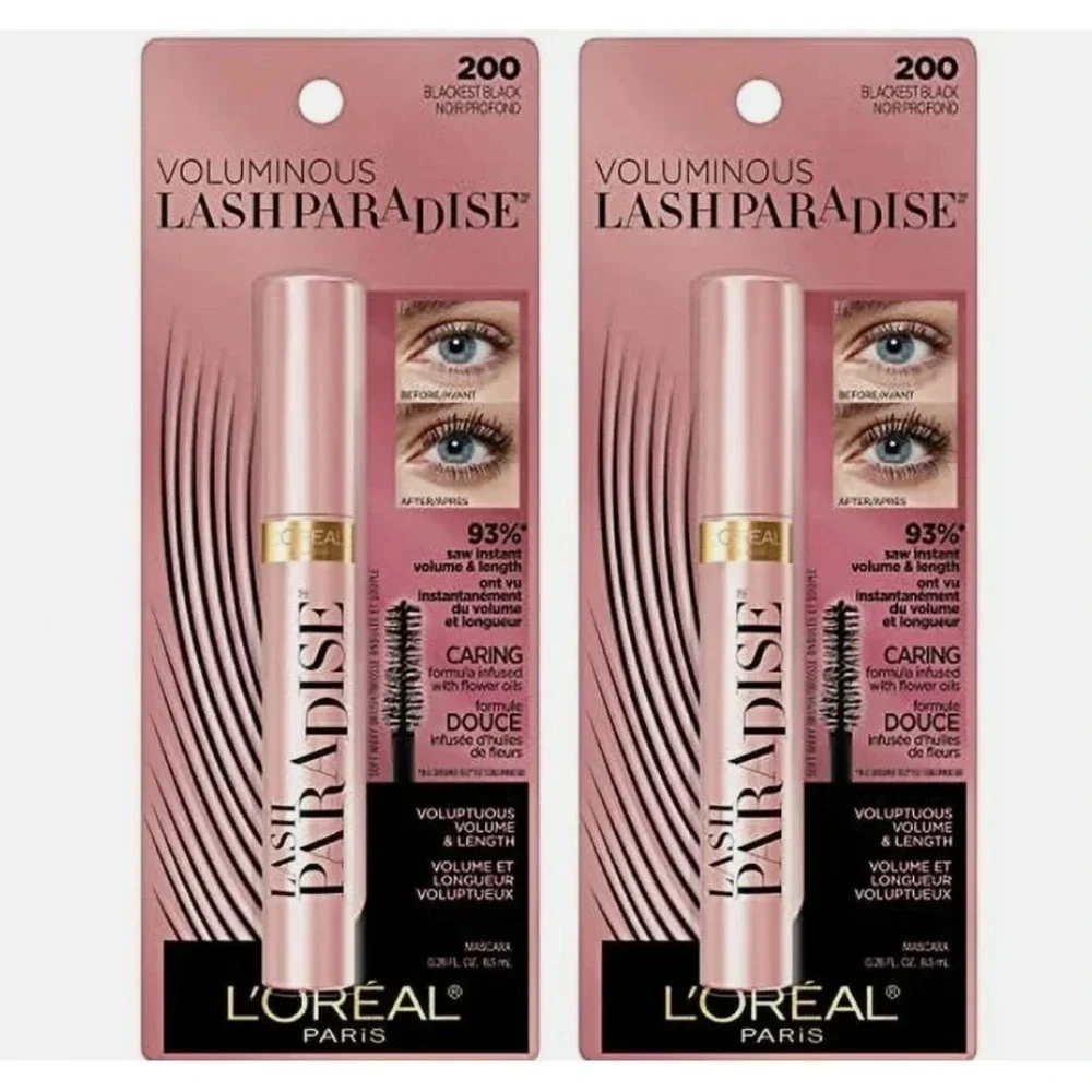 L'Oreal Voluminous‎ Lash Paradise Mascara 200 Blackest Black Volumizing Lengthen